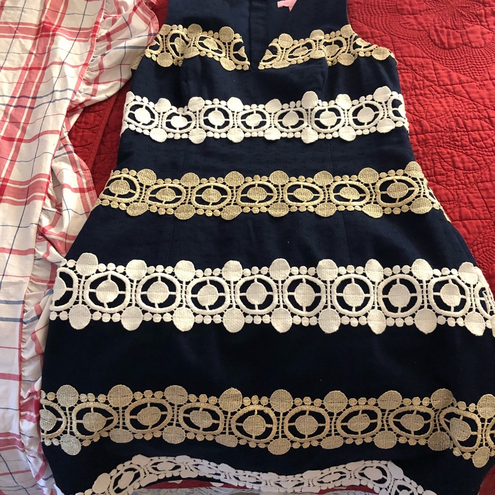 Lilly Pulitzer AUGUSTA Navy Anchor dress